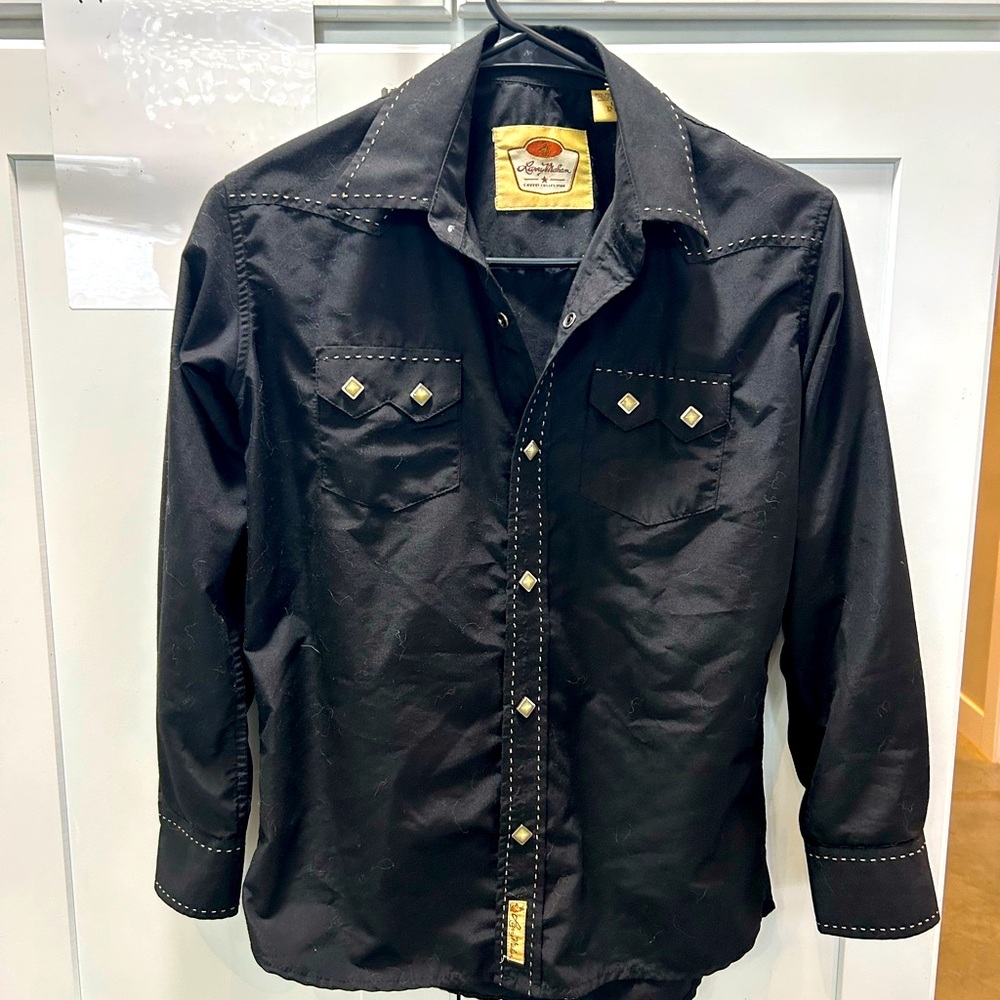 VINTAGE Western Pearl Snap Youth 12/14